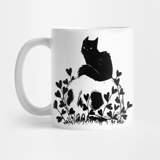 skull cat Mug